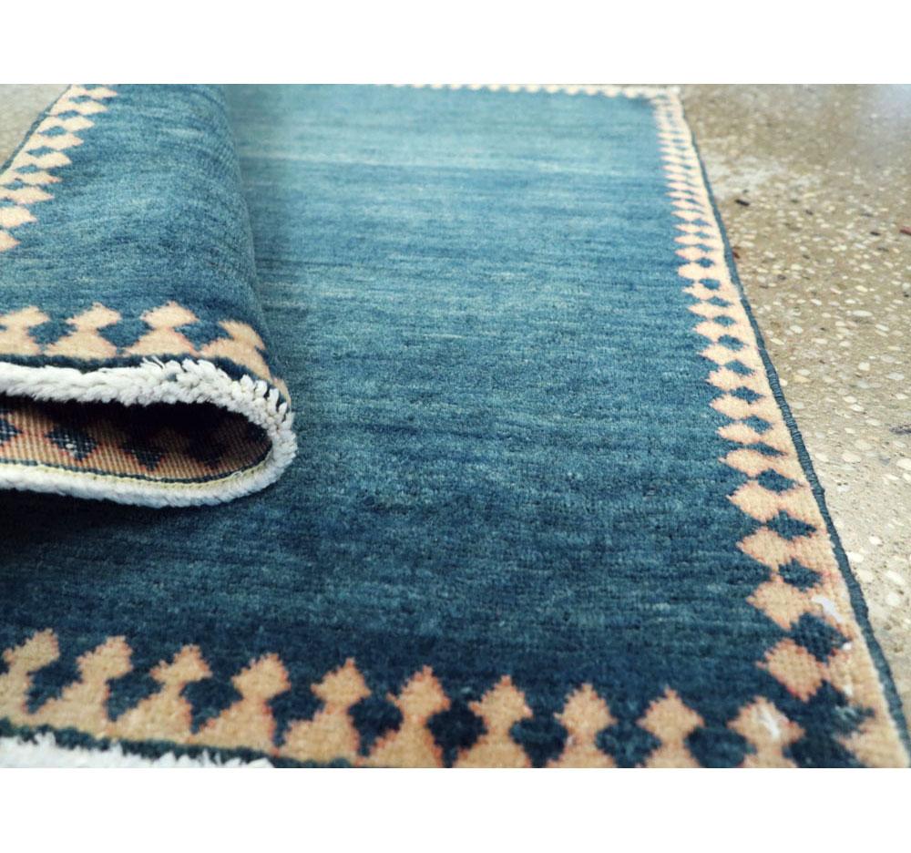 Wool Mid-20th Century Handmade Persian Tabriz Square Throw Rug For Sale