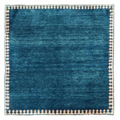 Mid-20th Century Handmade Persian Tabriz Square Throw Rug