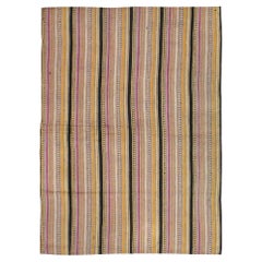 Vintage Mid-20th Century Handmade Persian Textile Flatweave Accent Rug