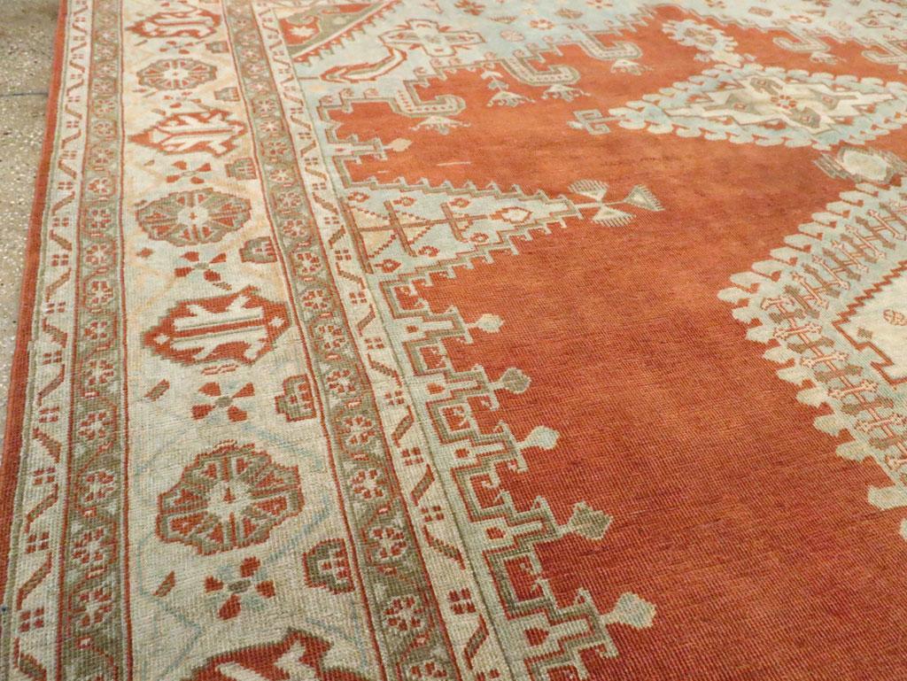 Wool Mid-20th Century Handmade Persian Veece Room Size Carpet For Sale