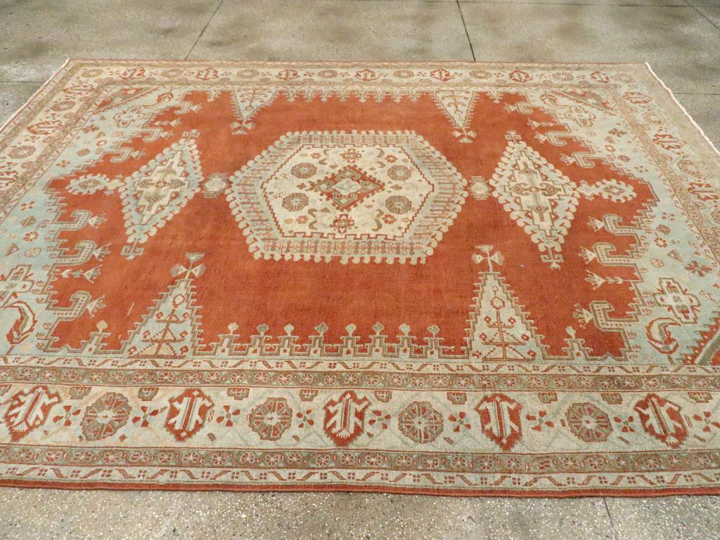 Mid-20th Century Handmade Persian Veece Room Size Carpet For Sale 1