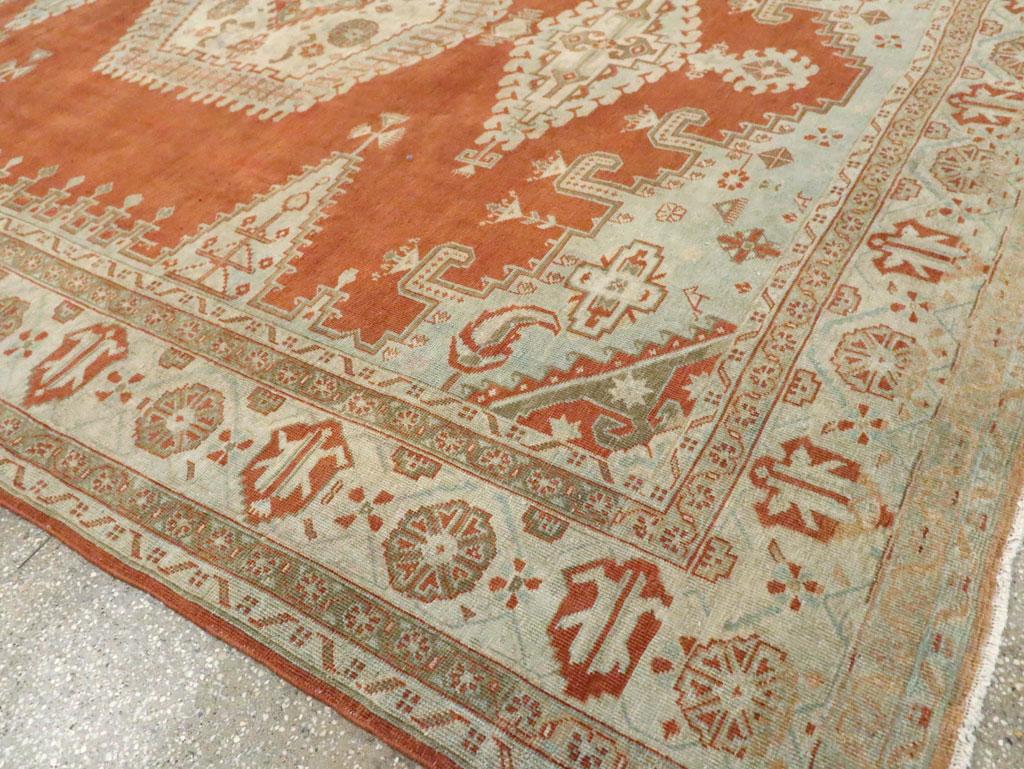 Mid-20th Century Handmade Persian Veece Room Size Carpet For Sale 2
