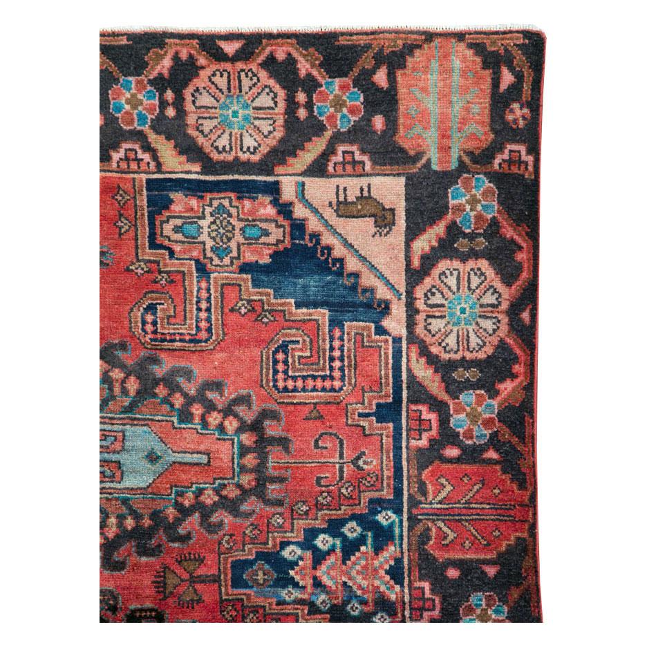 Tribal Mid-20th Century Handmade Persian Veece Small Accent Rug For Sale