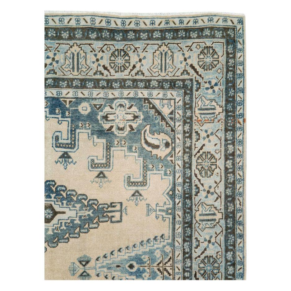 Hand-Knotted Mid-20th Century Handmade Persian Veece Small Room Size Carpet For Sale