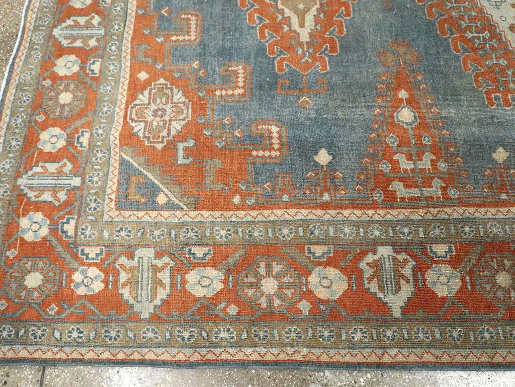 Mid-20th Century Handmade Persian Veece Small Room Size Carpet For Sale 1