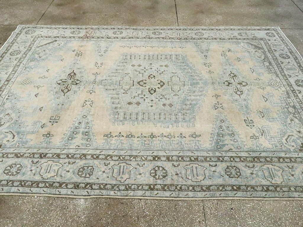 Mid-20th Century Handmade Persian Veece Small Room Size Carpet For Sale 1