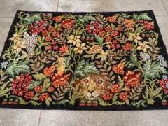 Mid-20th Century Handmade Portuguese Piled Accent Rug