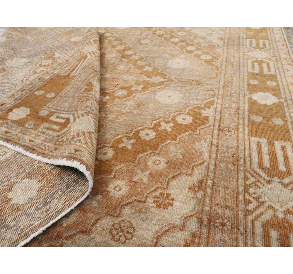 Mid-20th Century Handmade Samarkand Accent Rug For Sale 2