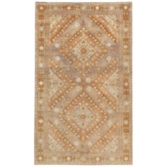 Vintage Mid-20th Century Handmade Samarkand Accent Rug