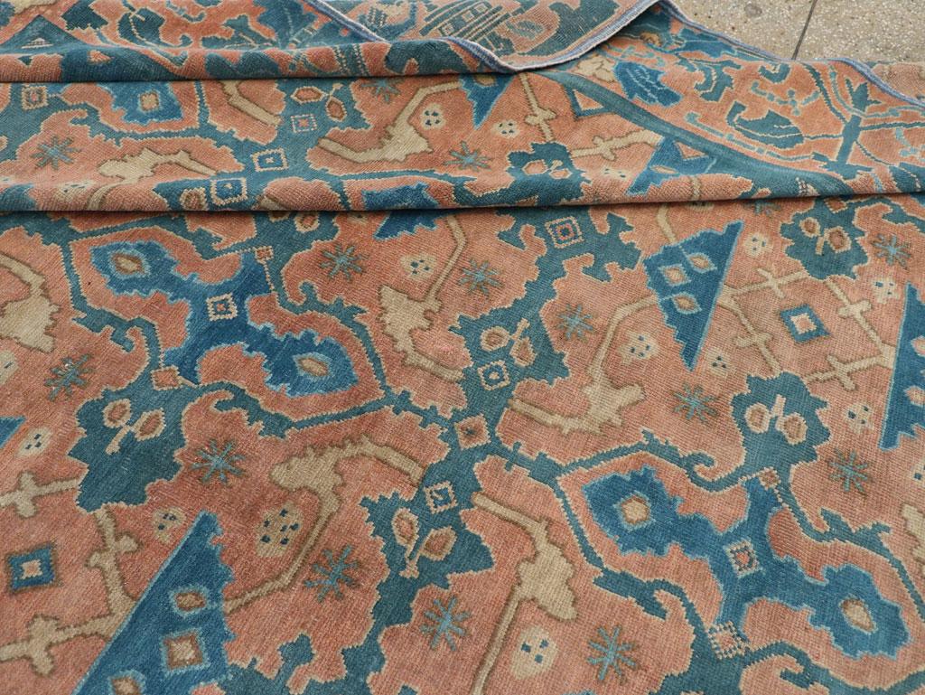 Mid-20th Century Handmade Spanish Cuenca Square Room Size Carpet 2