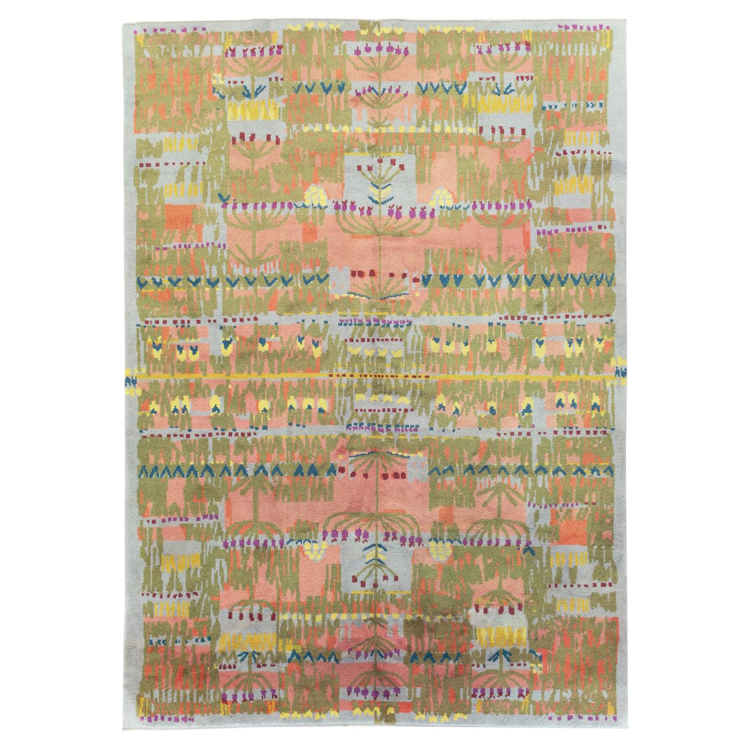 Tapis d'art suédois fait à la main au milieu du 20e siècle en vente