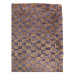 Mid-20th Century Handmade Tibetan Throw Rug