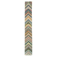 Mid-20th Century Handmade Turkish Anatolian Art Deco Style Runner
