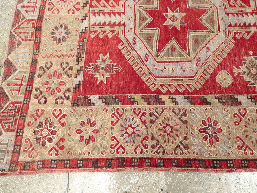 Mid-20th Century Handmade Turkish Anatolian Gallery Carpet For Sale 2