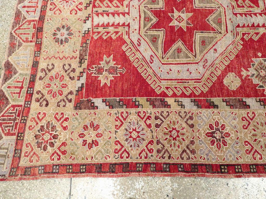 Laine Tapis de galerie turc d'Anatolie du milieu du 20e siècle, fait à la main en vente
