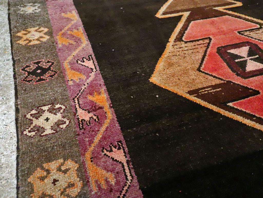 Wool Mid-20th Century Handmade Turkish Anatolian Gallery Rug For Sale