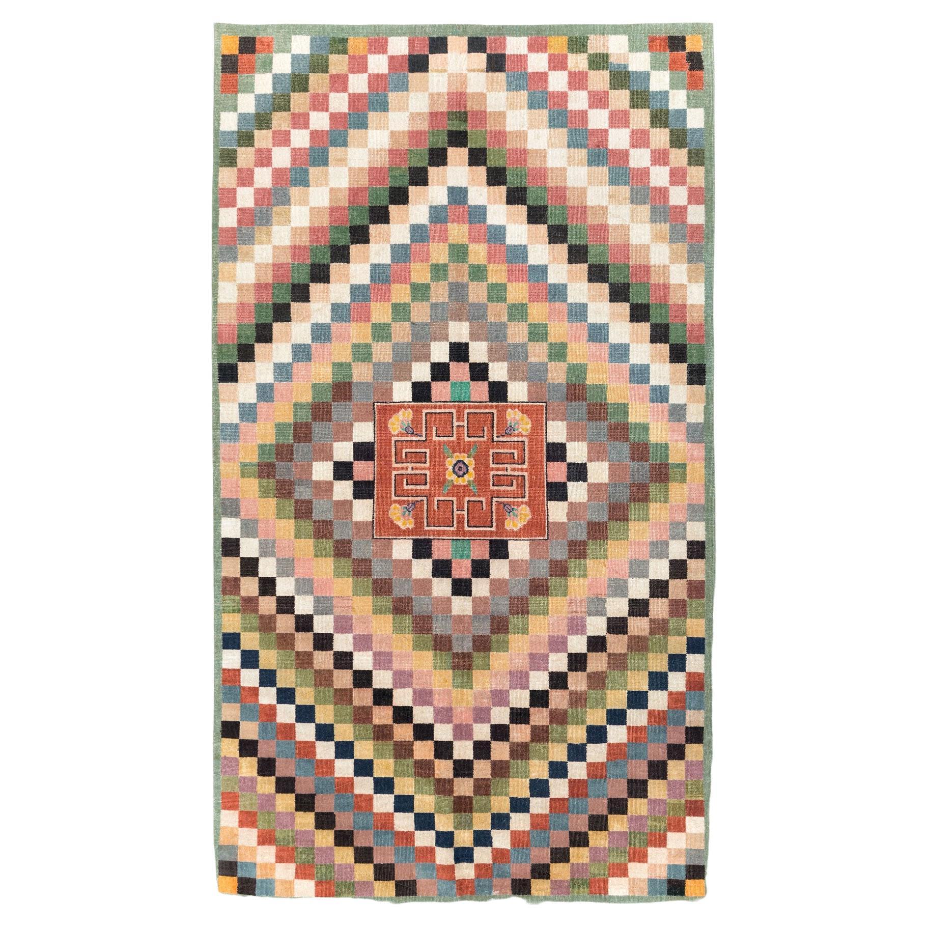 Mid-20th Century Handmade Turkish Anatolian Gallery Rug