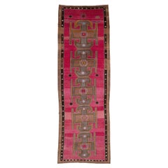 Mid-20th Century Handmade Turkish Anatolian Long & Narrow Gallery Carpet