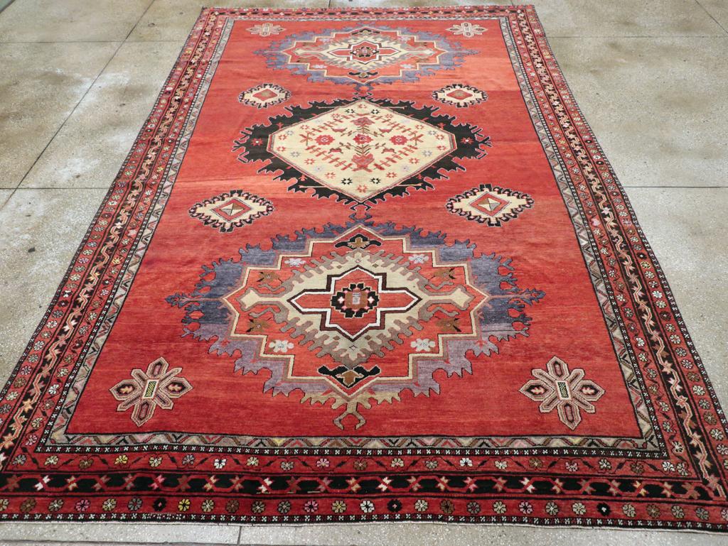 A vintage Turkish Anatolian room size carpet handmade during the mid-20th century.

Measures: 8' 5