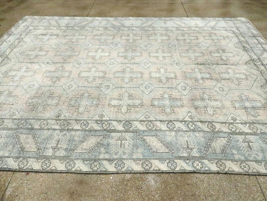 Wool Mid-20th Century Handmade Turkish Anatolian Room Size Carpet For Sale