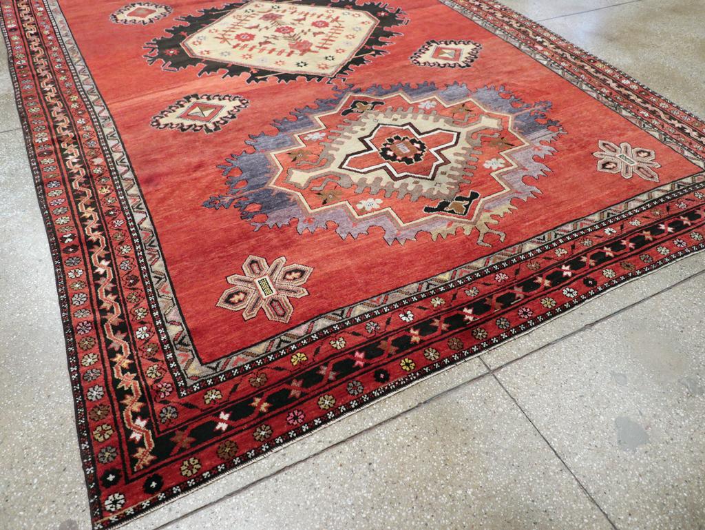 Wool Mid-20th Century Handmade Turkish Anatolian Room Size Carpet For Sale