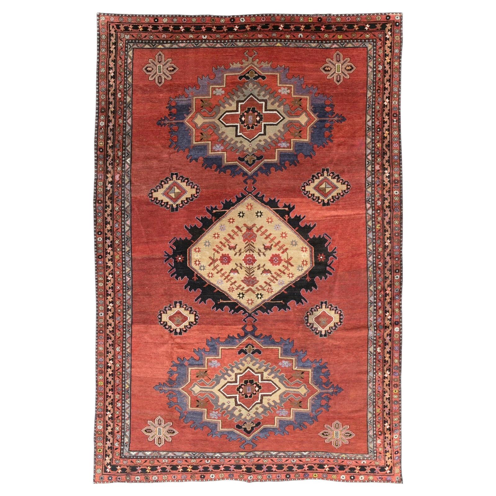Mid-20th Century Handmade Turkish Anatolian Room Size Carpet