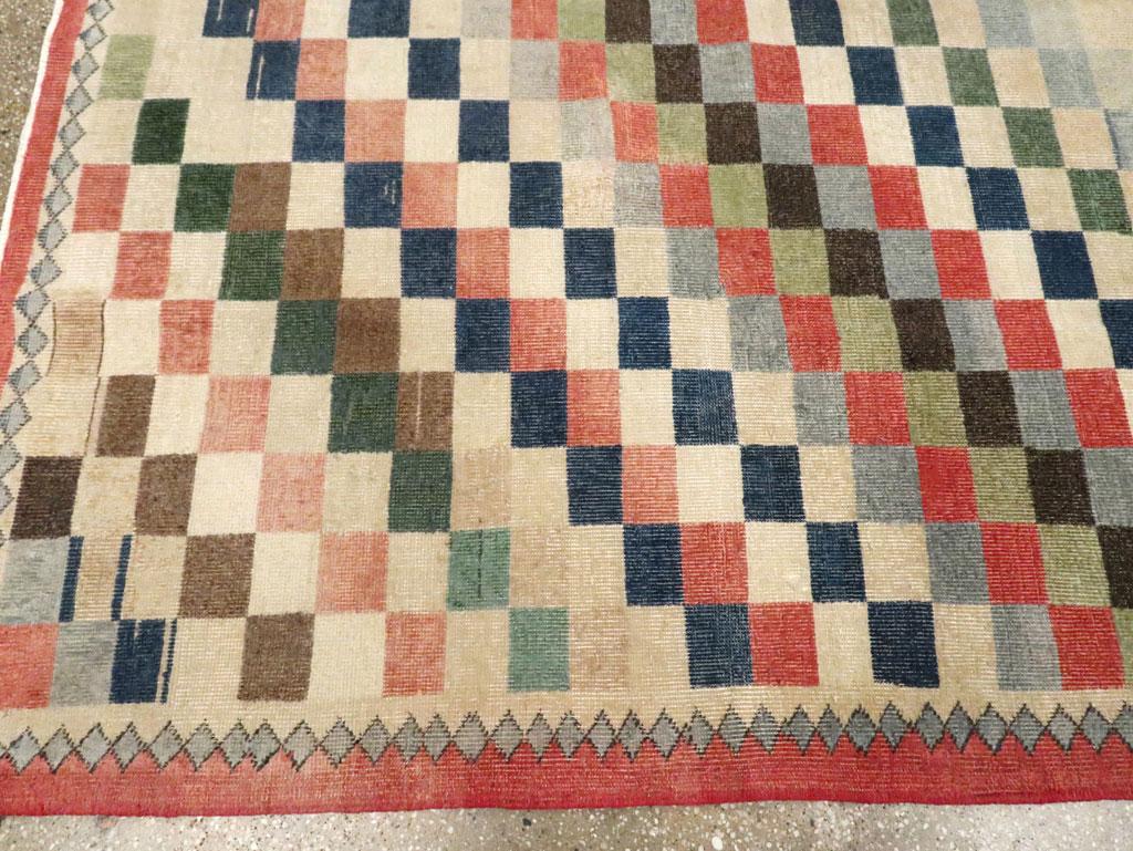 Mid-20th Century Handmade Turkish Anatolian Small Room Size Carpet For Sale 1