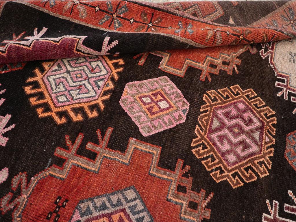Mid-20th Century Handmade Turkish Anatolian Small Tribal Room Size Carpet For Sale 3