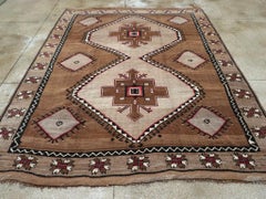 Mid-20th Century Handmade Turkish Anatolian Tribal Room Size Carpet