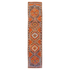 Vintage Mid-20th Century Handmade Turkish Anatolian Tribal Runner