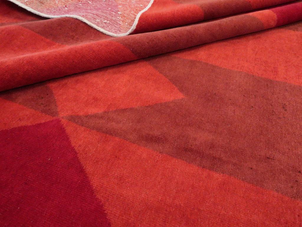 Mid-20th Century Handmade Turkish Art Deco Style Large Room Size Carpet For Sale 2