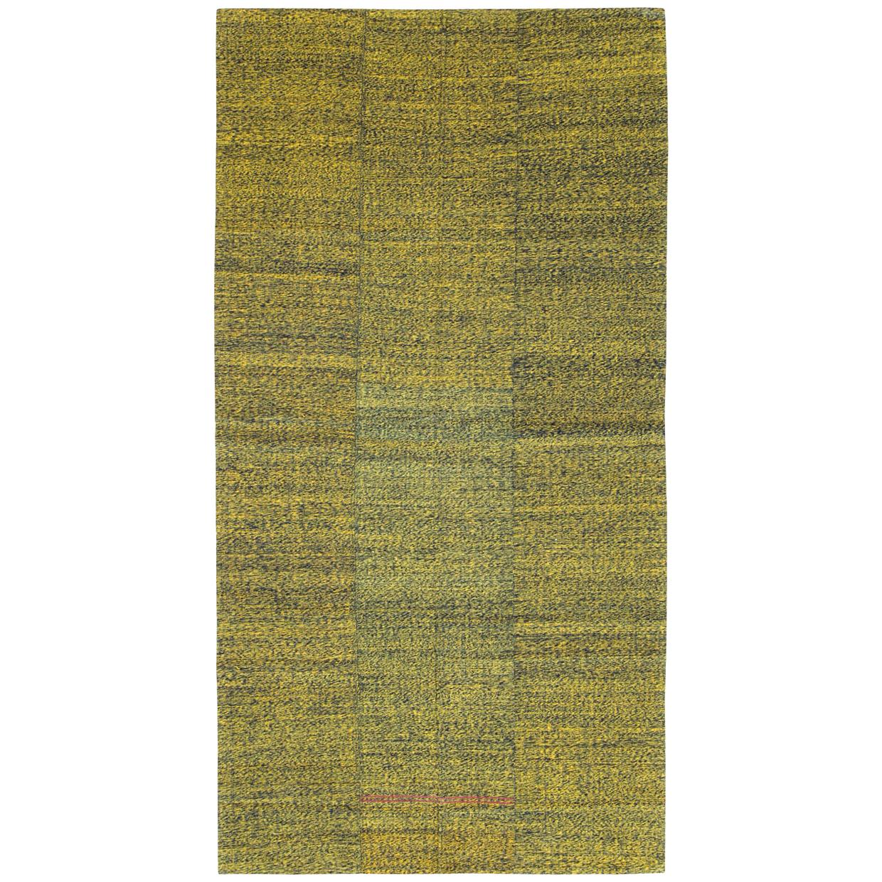 Tapis Kilim turc d'appoint à tissage plat fait à la main du milieu du 20e siècle