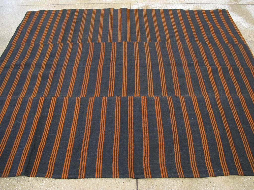 Mid-20th Century Handmade Turkish Flat-Weave Kilim Accent Rug 1