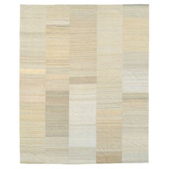 Mid-20th Century Handmade Turkish Flat-Weave Kilim Room Size Carpet