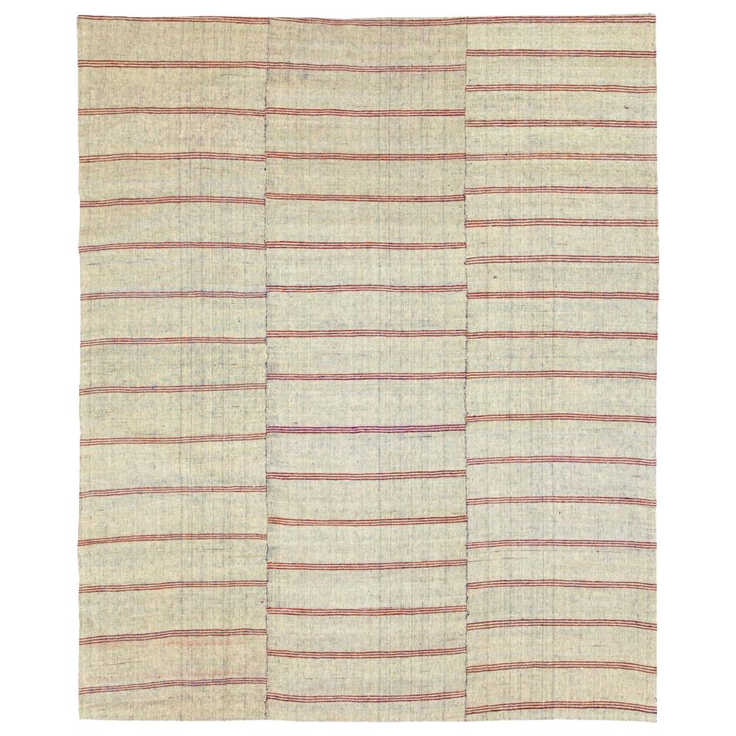 Mid-20th Century Handmade Turkish Flat-Weave Kilim Accent Rug