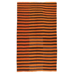 Rug & Kilim a trama piatta fatto a mano della metà del XX secolo