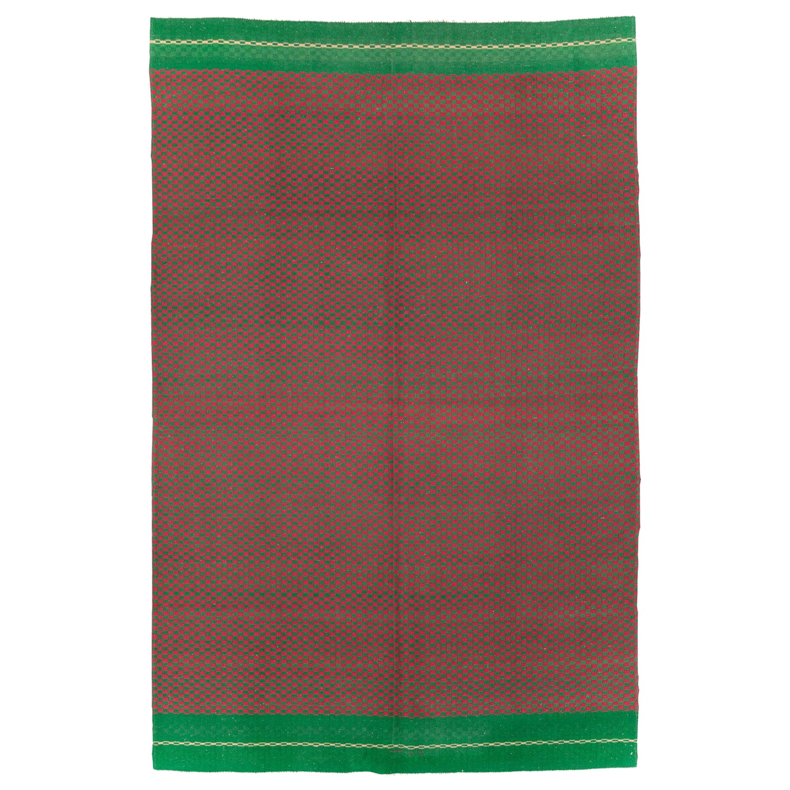 Tapis Kilim turc d'appoint tissé à plat, fait à la main, milieu du 20e siècle en vente