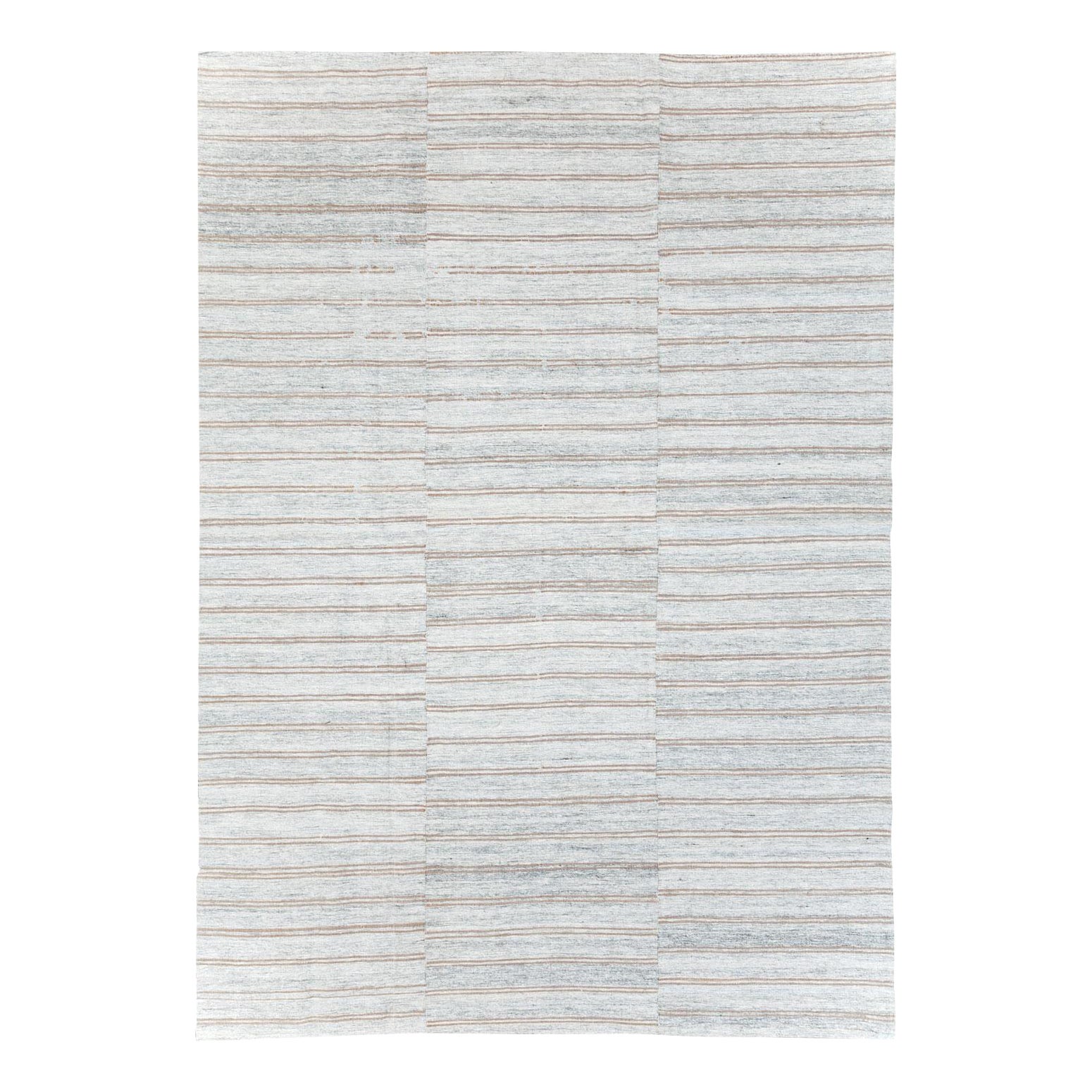 Mitte des 20. Jahrhunderts handgefertigter türkischer Flachgewebe-Kilim-Akzentteppich