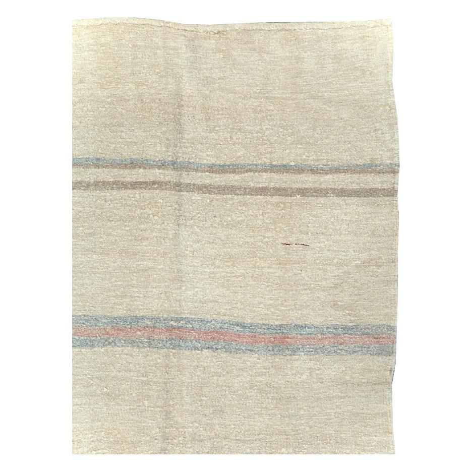 Modern Mid-20th Century Handmade Turkish Flatweave Kilim Gallery Rug For Sale