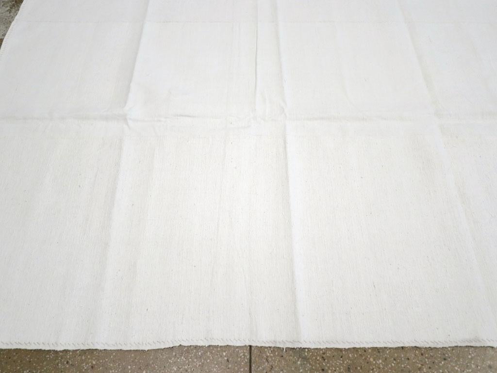 Wool Mid-20th Century Handmade Turkish Flatweave Kilim Room Size Carpet For Sale