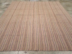 Mid-20th Century Handmade Turkish Flatweave Kilim Square Room Size Carpet