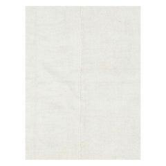 Handgefertigter türkischer Flachgewebter Kelim-Teppich in Zimmergröße in Weiß, Mitte des 20. Jahrhunderts