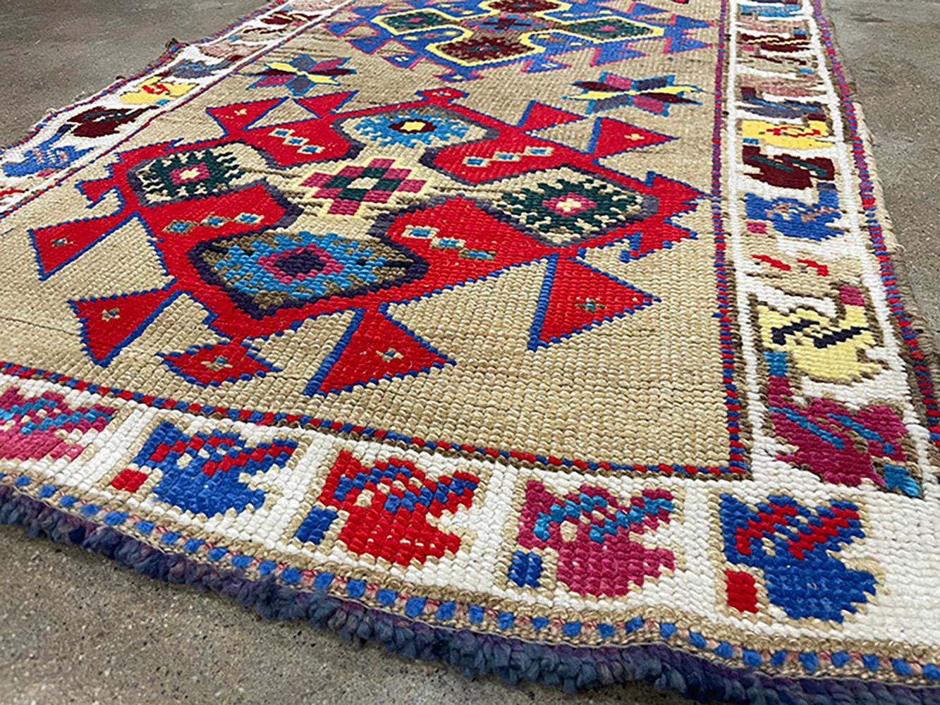 Runner turco fatto a mano della metà del 20° secolo della collezione Silk Road Rug Inc in vendita 6