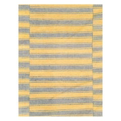 Mid-20th Century Handmade Turkish Striped Flat-Weave Kilim Accent Rug