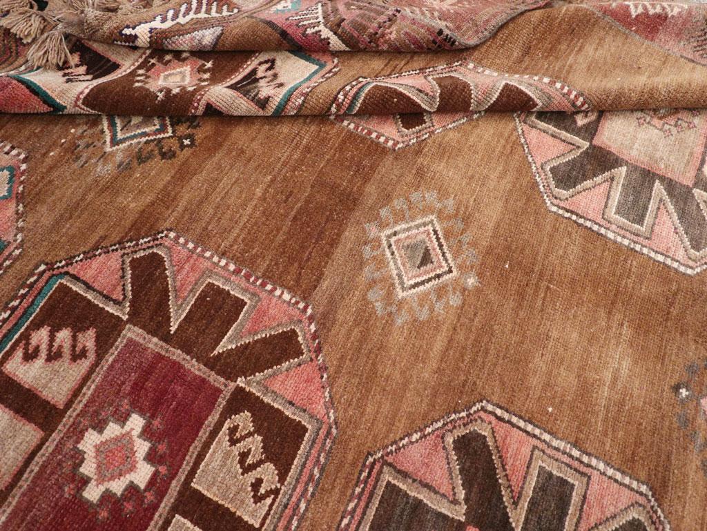 Mid-20th Century Handmade Turkish Tribal Long Room Size Carpet For Sale 3