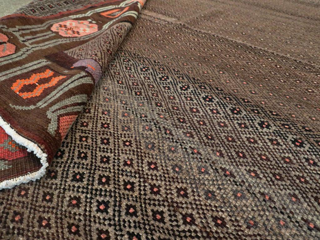 Mid-20th Century Handmade Turkish Tribal Room Size Carpet For Sale 4
