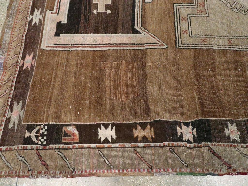 Mid-20th Century Handmade Turkish Tribal Room Size Carpet For Sale 2