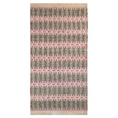 Mid 20th Century Handwoven Cotton Rag Rug