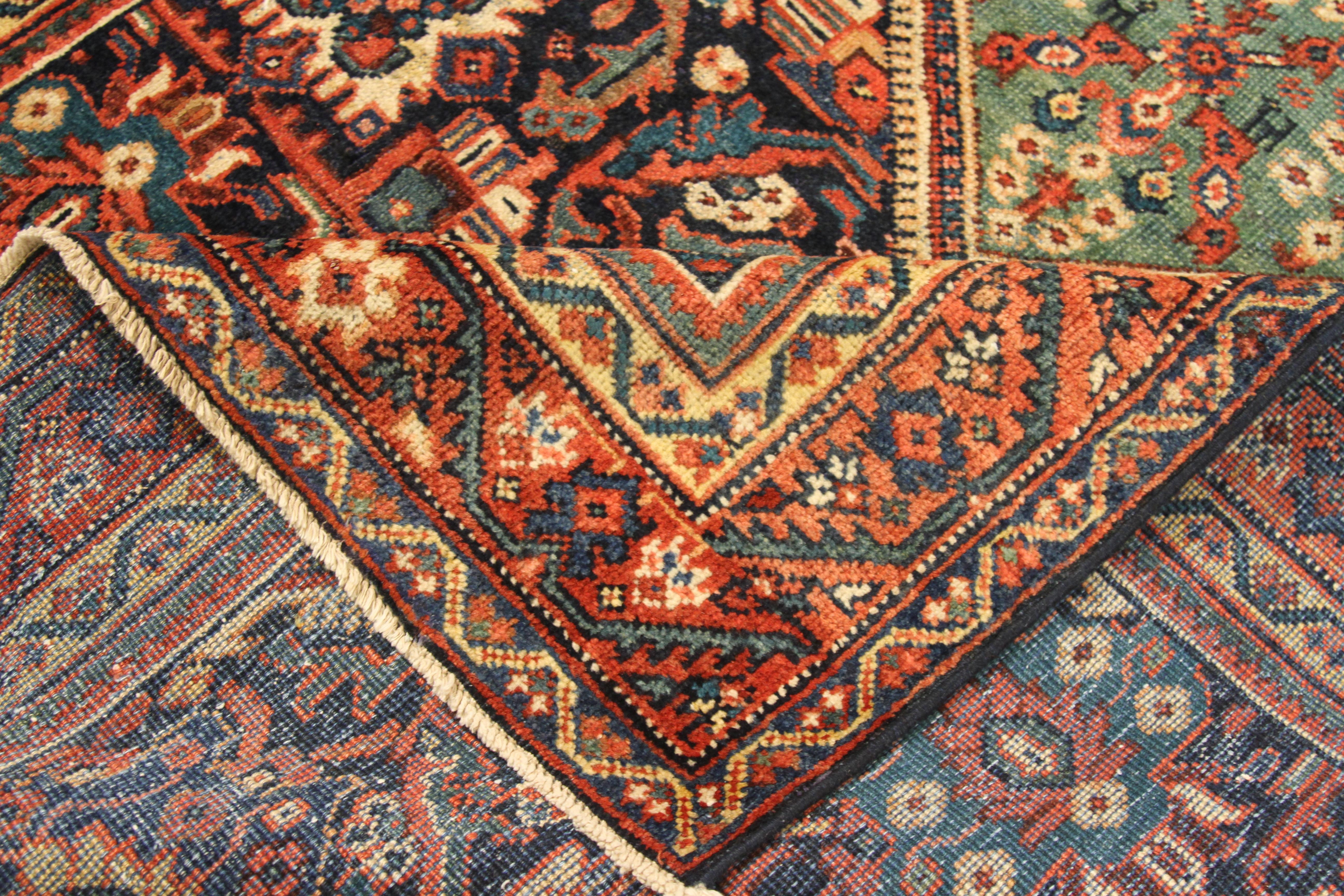 Hand-Woven Mid-20th Century Handwoven Persian Rug Mahal Design For Sale