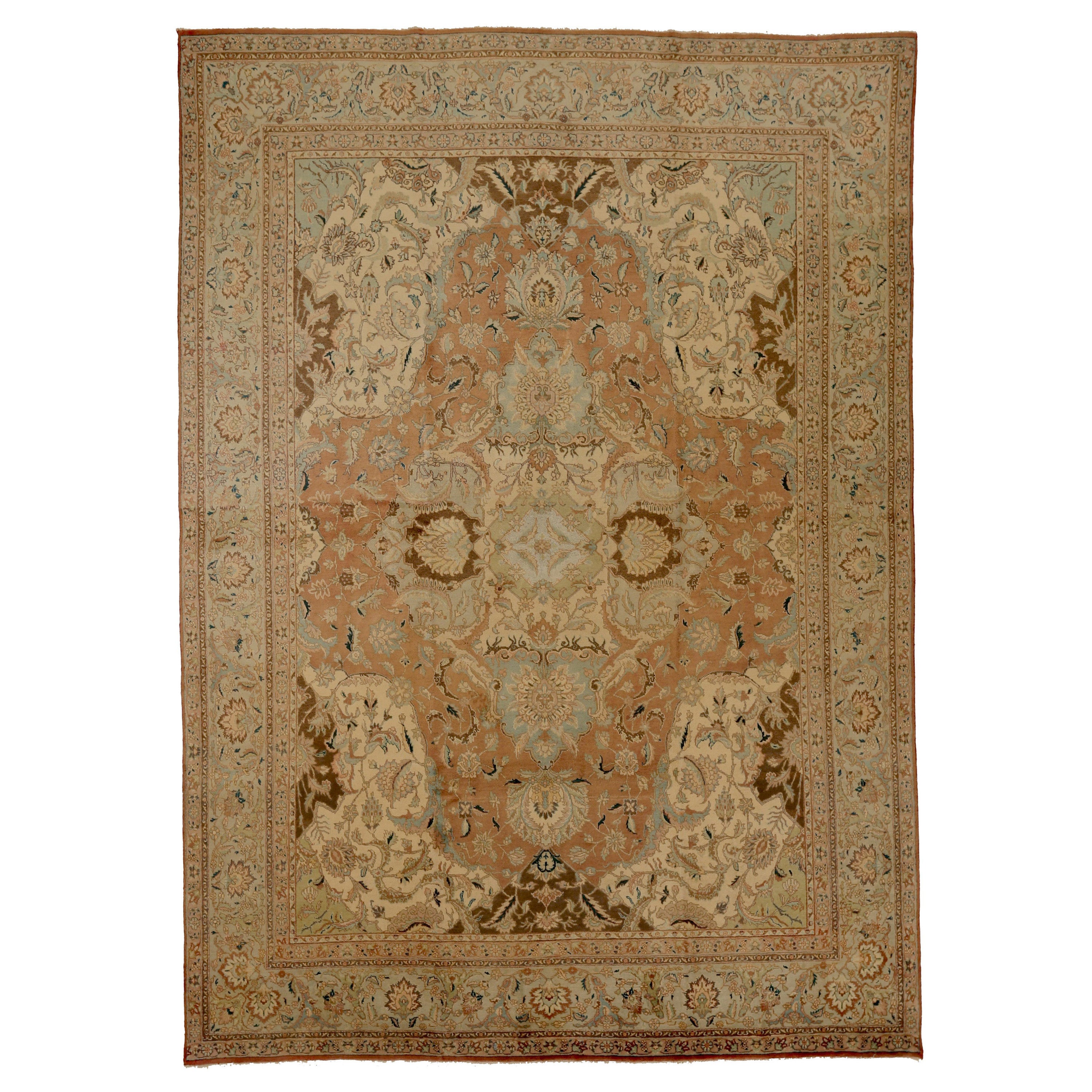 Tapis persan tissé à la main du milieu du 20e siècle, motif Tabriz